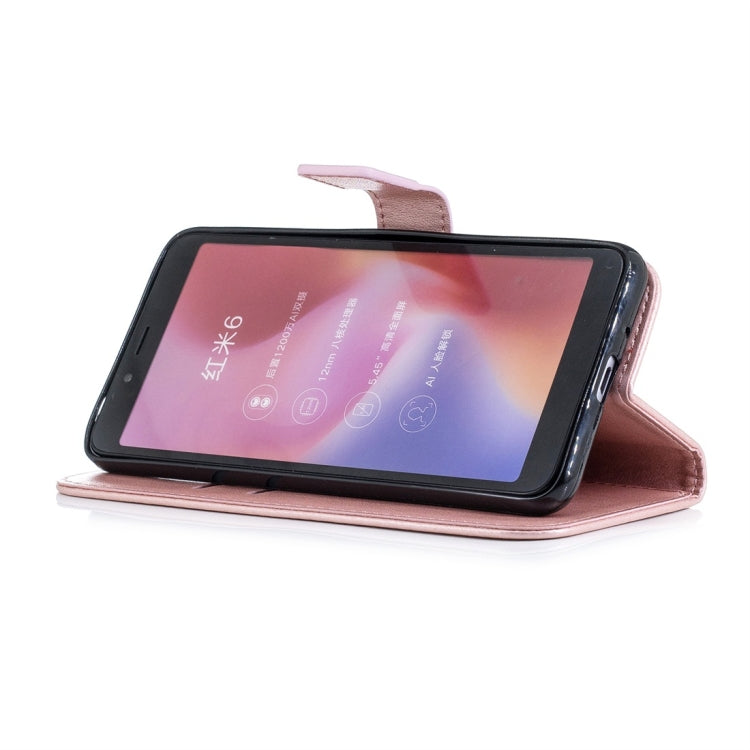 For Xiaomi Redmi 6 Plum Flowers Pattern Horizontal Flip Leather Case with Holder & Card Slots & Wallet & Lanyard