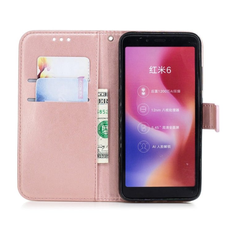 For Xiaomi Redmi 6 Plum Flowers Pattern Horizontal Flip Leather Case with Holder & Card Slots & Wallet & Lanyard
