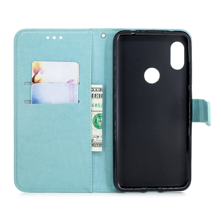 For Xiaomi Redmi Note 6 Plum Flowers Pattern Horizontal Flip Leather Case with Holder & Card Slots & Wallet & Lanyard