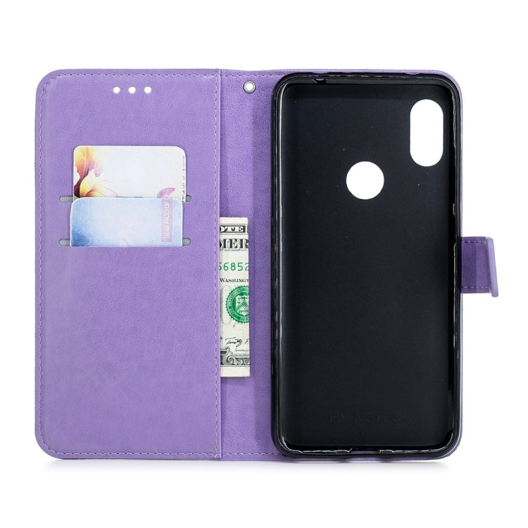 For Xiaomi Redmi Note 6 Plum Flowers Pattern Horizontal Flip Leather Case with Holder & Card Slots & Wallet & Lanyard