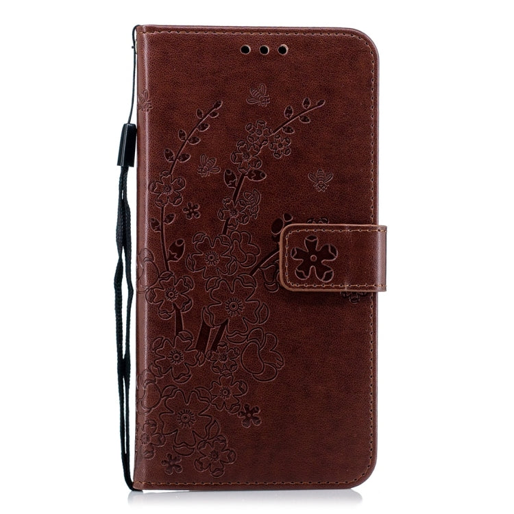 For Xiaomi Redmi Note 6 Plum Flowers Pattern Horizontal Flip Leather Case with Holder & Card Slots & Wallet & Lanyard