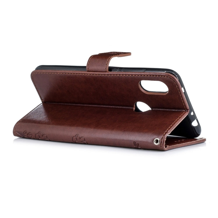 For Xiaomi Redmi Note 6 Plum Flowers Pattern Horizontal Flip Leather Case with Holder & Card Slots & Wallet & Lanyard