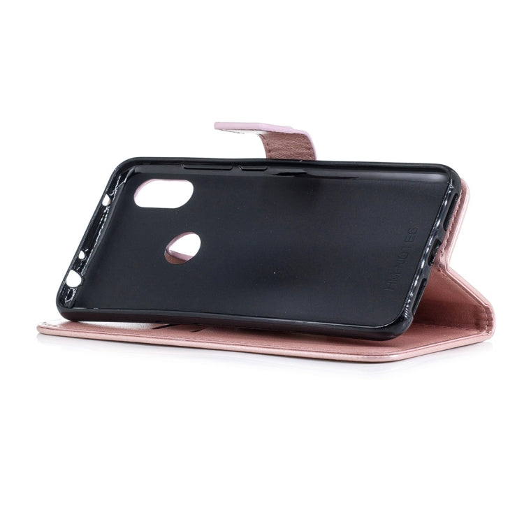 For Xiaomi Redmi Note 6 Plum Flowers Pattern Horizontal Flip Leather Case with Holder & Card Slots & Wallet & Lanyard