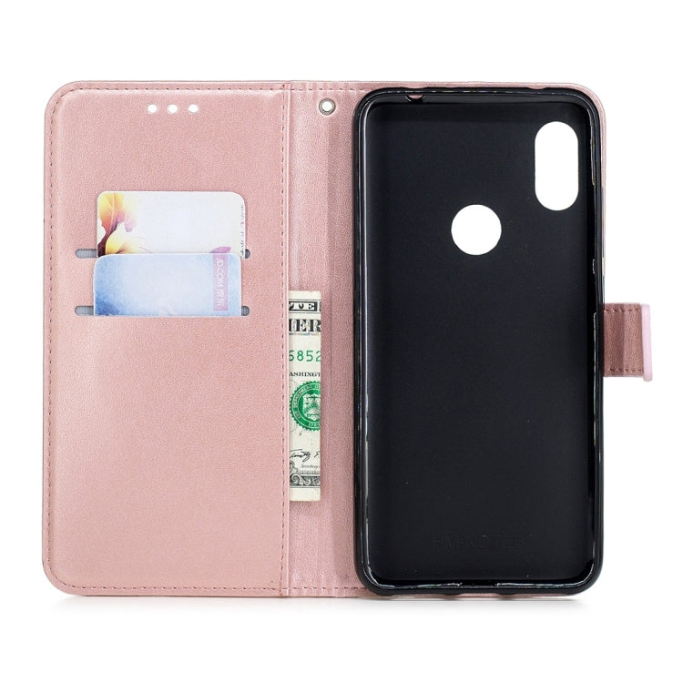 For Xiaomi Redmi Note 6 Plum Flowers Pattern Horizontal Flip Leather Case with Holder & Card Slots & Wallet & Lanyard