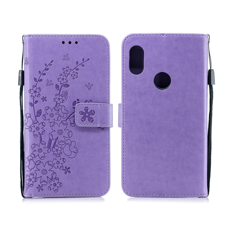 For Xiaomi Redmi Note 7 Plum Flowers Pattern Horizontal Flip Leather Case with Holder & Card Slots & Wallet & Lanyard
