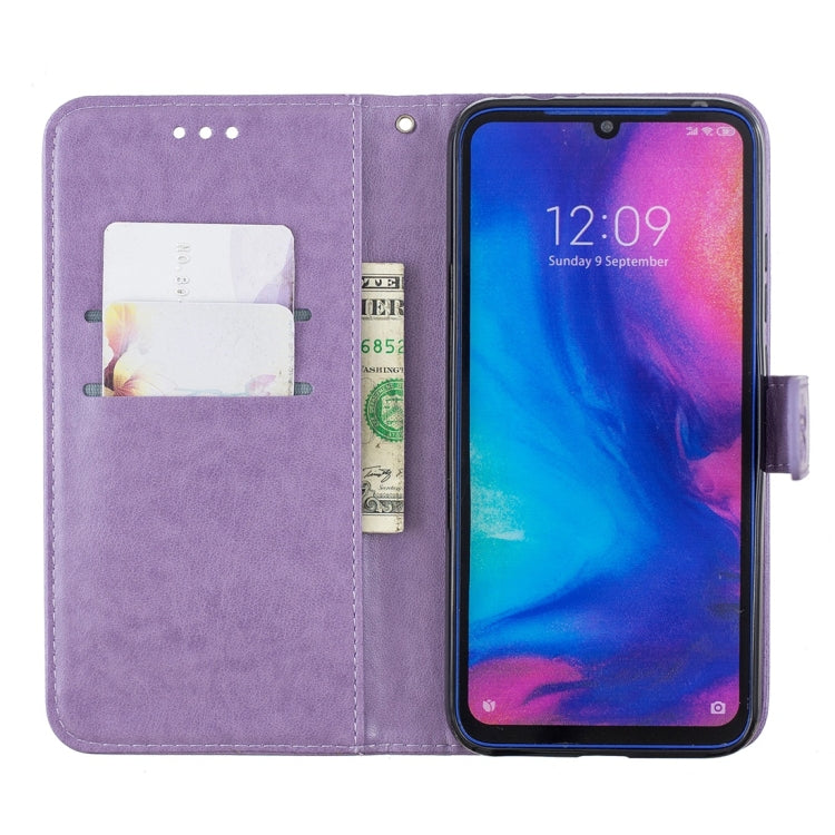 For Xiaomi Redmi Note 7 Plum Flowers Pattern Horizontal Flip Leather Case with Holder & Card Slots & Wallet & Lanyard