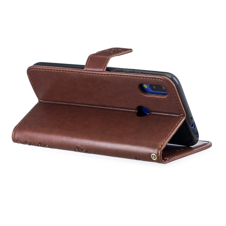 For Xiaomi Redmi Note 7 Plum Flowers Pattern Horizontal Flip Leather Case with Holder & Card Slots & Wallet & Lanyard