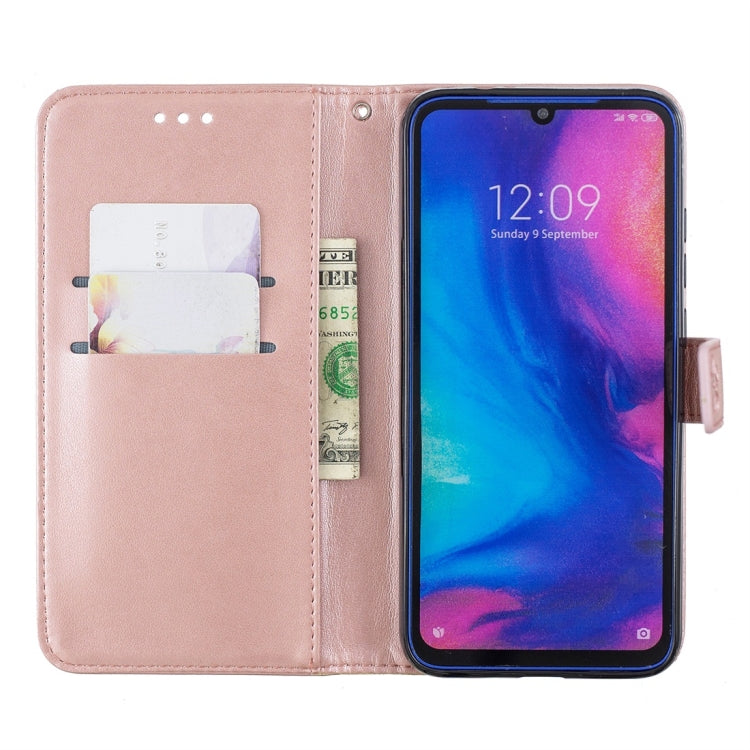 For Xiaomi Redmi Note 7 Plum Flowers Pattern Horizontal Flip Leather Case with Holder & Card Slots & Wallet & Lanyard