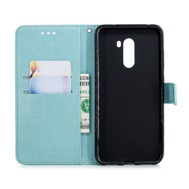 For Xiaomi Pocophone F1 Plum Flowers Pattern Horizontal Flip Leather Case with Holder & Card Slots & Wallet & Lanyard