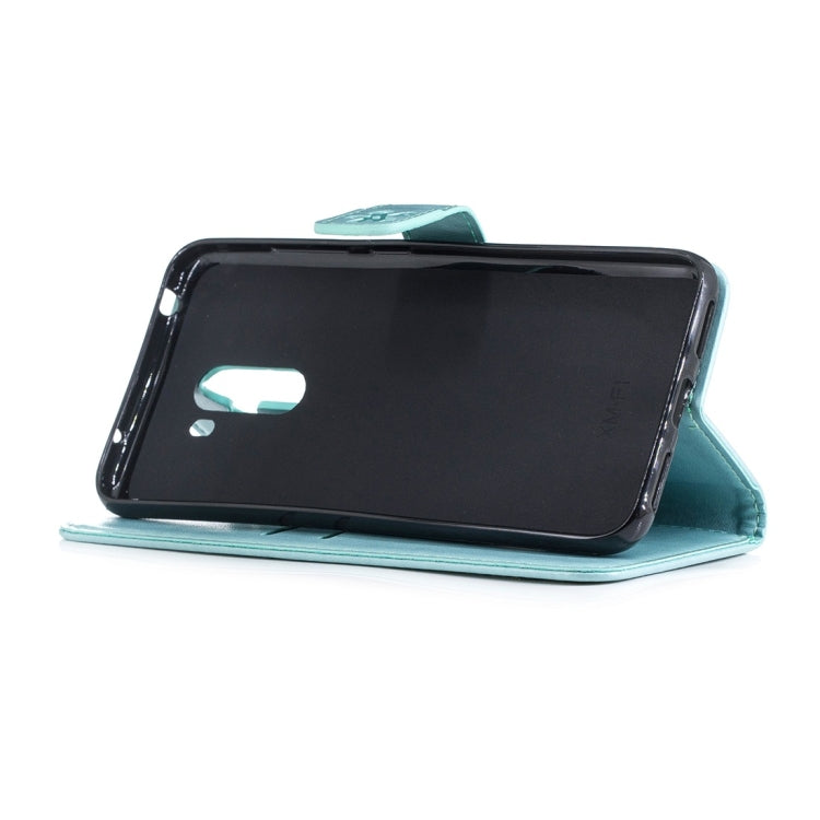 For Xiaomi Pocophone F1 Plum Flowers Pattern Horizontal Flip Leather Case with Holder & Card Slots & Wallet & Lanyard