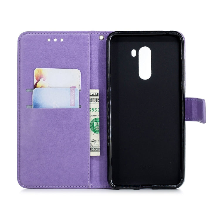 For Xiaomi Pocophone F1 Plum Flowers Pattern Horizontal Flip Leather Case with Holder & Card Slots & Wallet & Lanyard