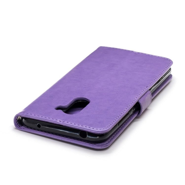 For Xiaomi Pocophone F1 Plum Flowers Pattern Horizontal Flip Leather Case with Holder & Card Slots & Wallet & Lanyard