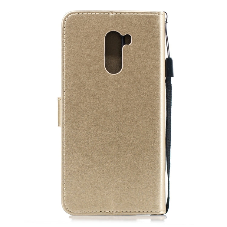 For Xiaomi Pocophone F1 Plum Flowers Pattern Horizontal Flip Leather Case with Holder & Card Slots & Wallet & Lanyard