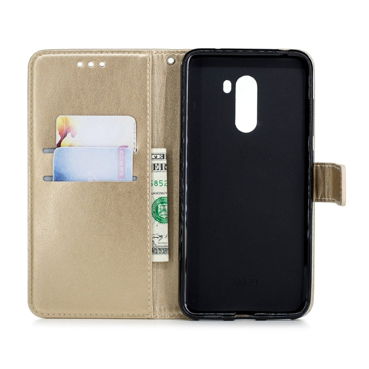 For Xiaomi Pocophone F1 Plum Flowers Pattern Horizontal Flip Leather Case with Holder & Card Slots & Wallet & Lanyard