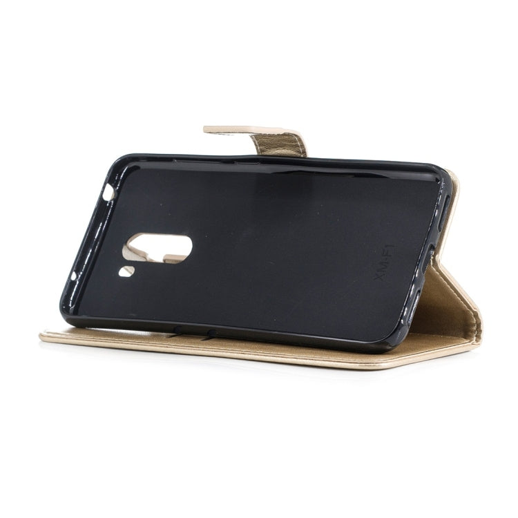 For Xiaomi Pocophone F1 Plum Flowers Pattern Horizontal Flip Leather Case with Holder & Card Slots & Wallet & Lanyard