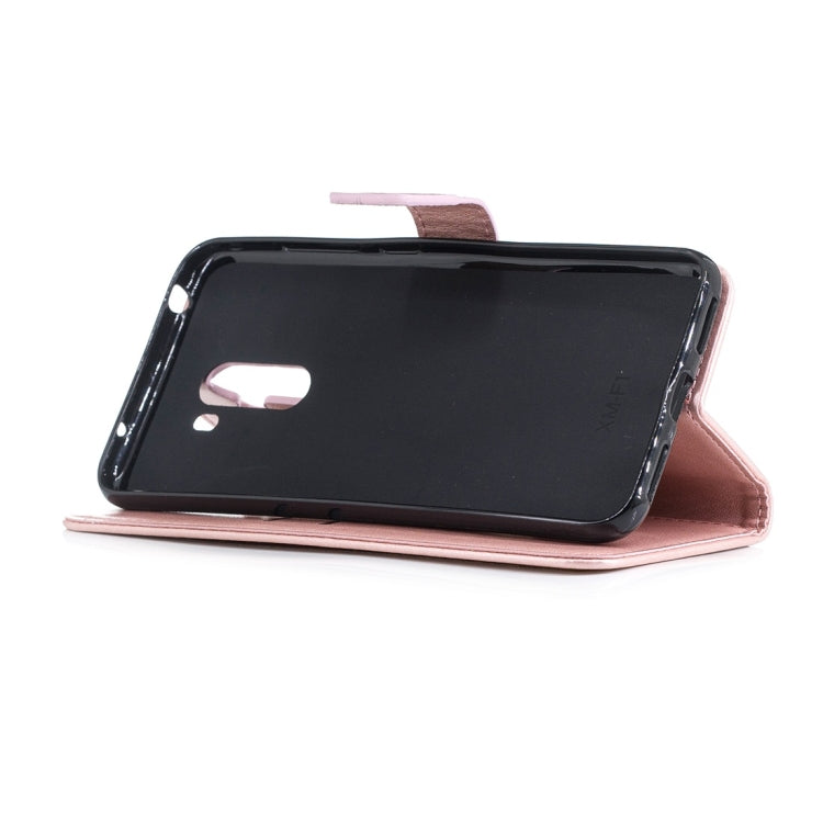 For Xiaomi Pocophone F1 Plum Flowers Pattern Horizontal Flip Leather Case with Holder & Card Slots & Wallet & Lanyard