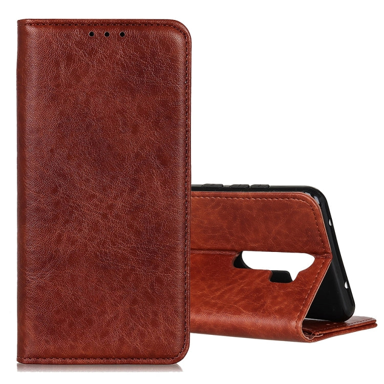 For OPPO A9 (2020) Magnetic Retro Crazy Horse Texture Horizontal Flip Leather Case with Holder & Card Slots