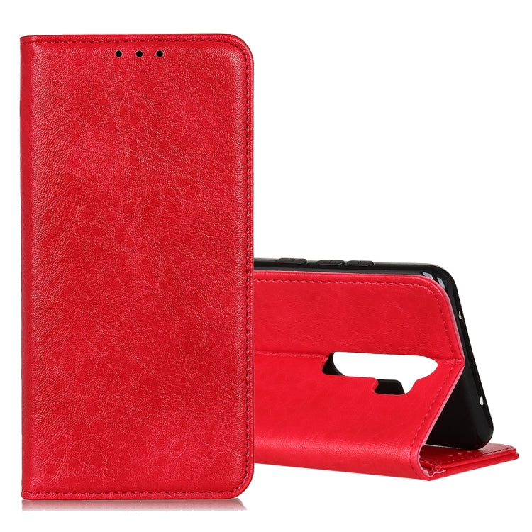 For OPPO A9 (2020) Magnetic Retro Crazy Horse Texture Horizontal Flip Leather Case with Holder & Card Slots