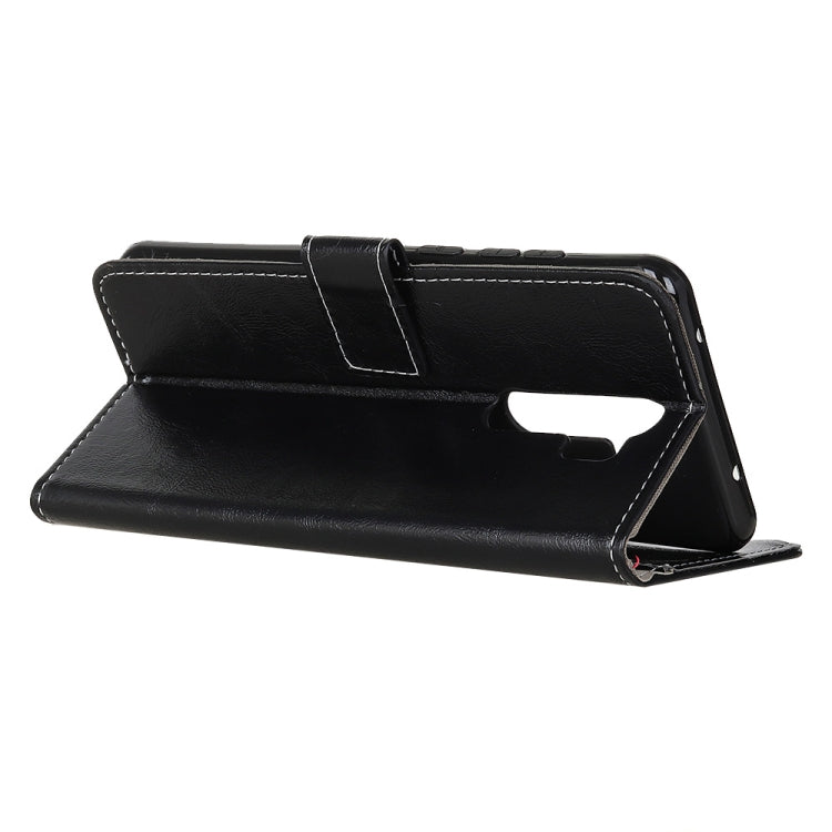For OPPO A9 (2020) Retro Crazy Horse Texture Horizontal Flip Leather Case with Holder & Card Slots & Photo Frame & Wallet
