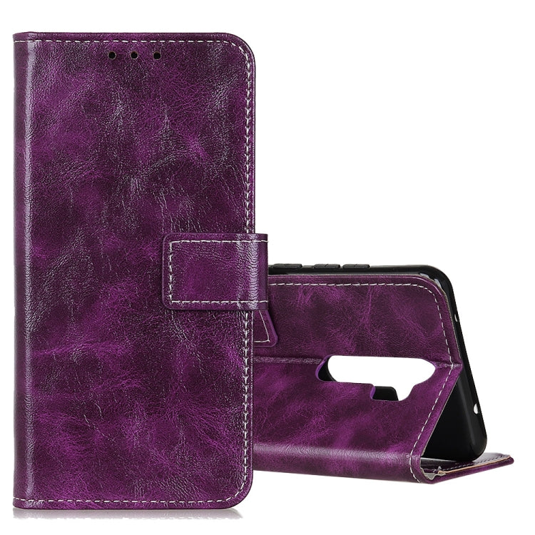 For OPPO A9 (2020) Retro Crazy Horse Texture Horizontal Flip Leather Case with Holder & Card Slots & Photo Frame & Wallet