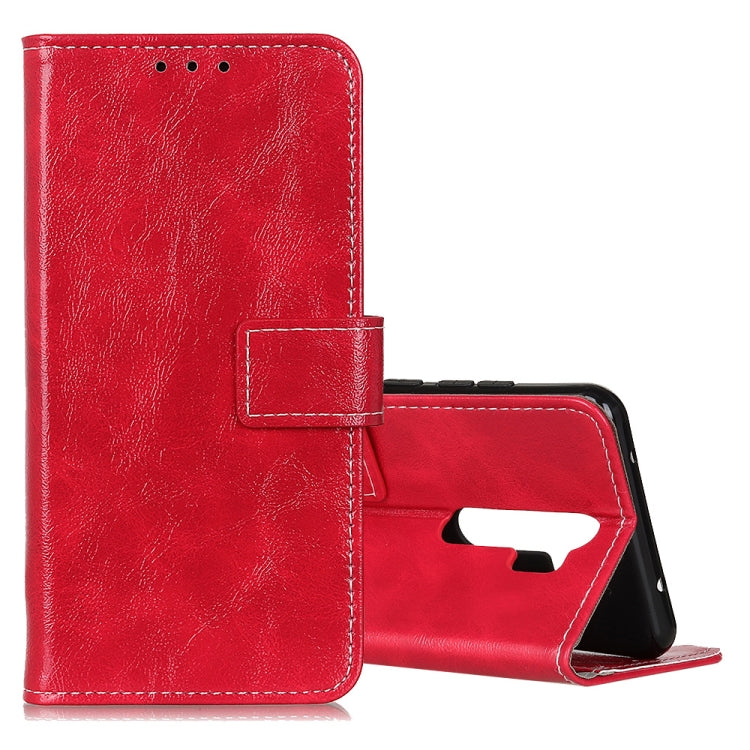 For OPPO A9 (2020) Retro Crazy Horse Texture Horizontal Flip Leather Case with Holder & Card Slots & Photo Frame & Wallet