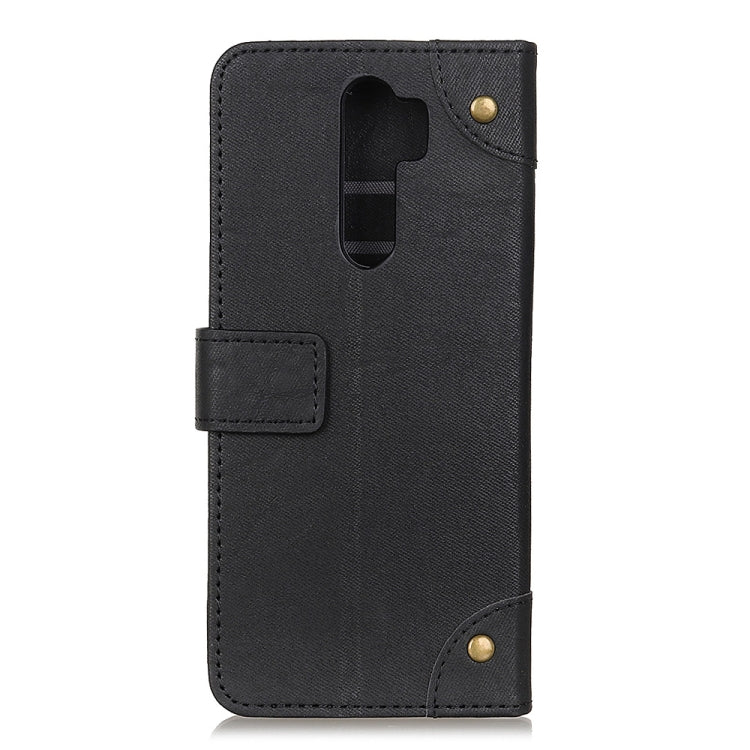For OPPO A9 (2020) Copper Buckle Retro Crazy Horse Texture Horizontal Flip Leather Case with Holder & Card Slots & Wallet