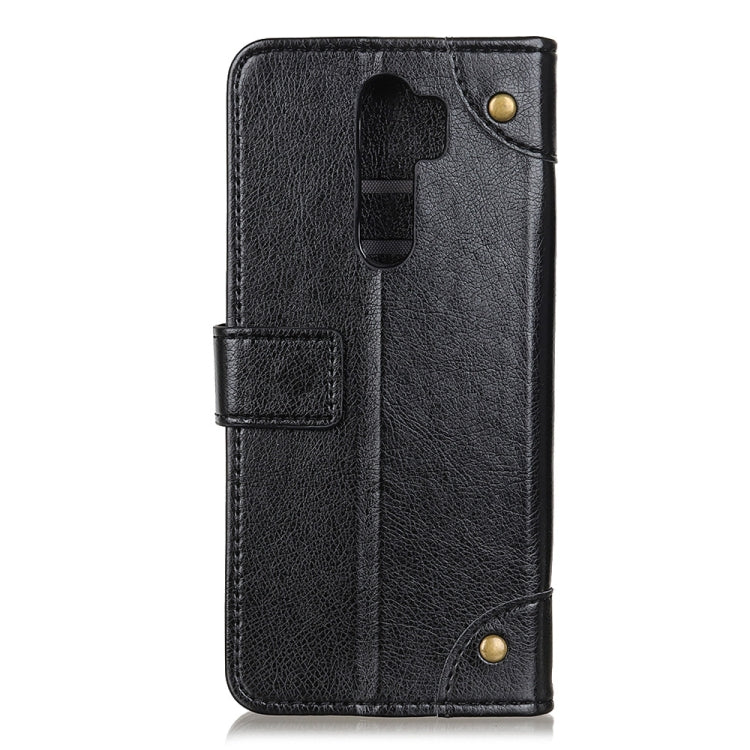 For OPPO A9 (2020) Copper Buckle Nappa Texture Horizontal Flip Leather Case with Holder & Card Slots & Wallet