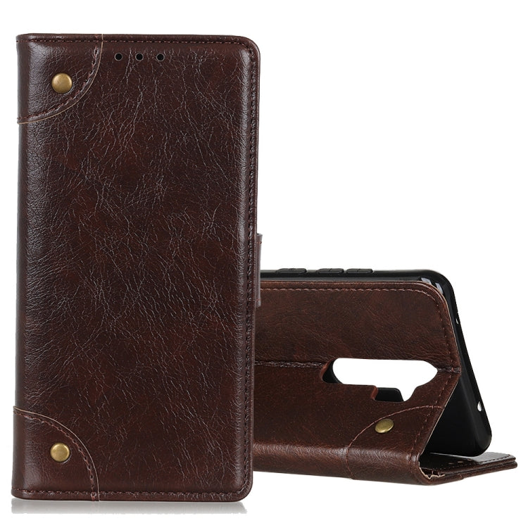 For OPPO A9 (2020) Copper Buckle Nappa Texture Horizontal Flip Leather Case with Holder & Card Slots & Wallet