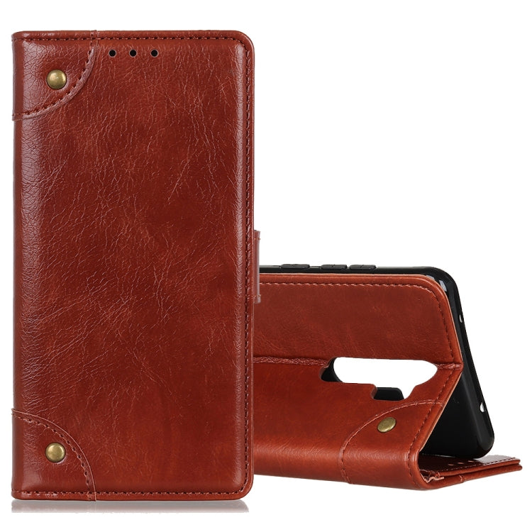 For OPPO A9 (2020) Copper Buckle Nappa Texture Horizontal Flip Leather Case with Holder & Card Slots & Wallet