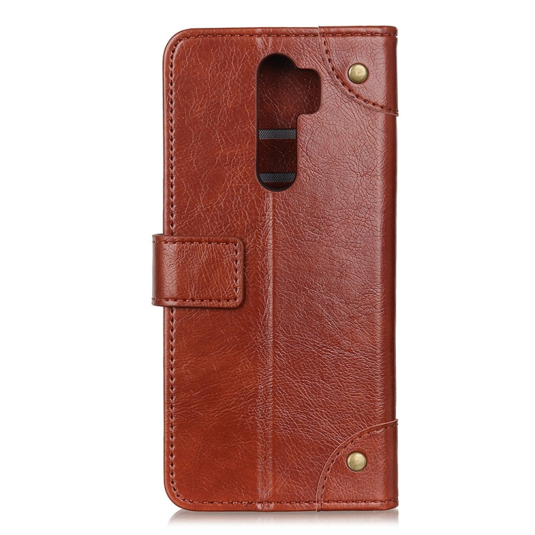 For OPPO A9 (2020) Copper Buckle Nappa Texture Horizontal Flip Leather Case with Holder & Card Slots & Wallet
