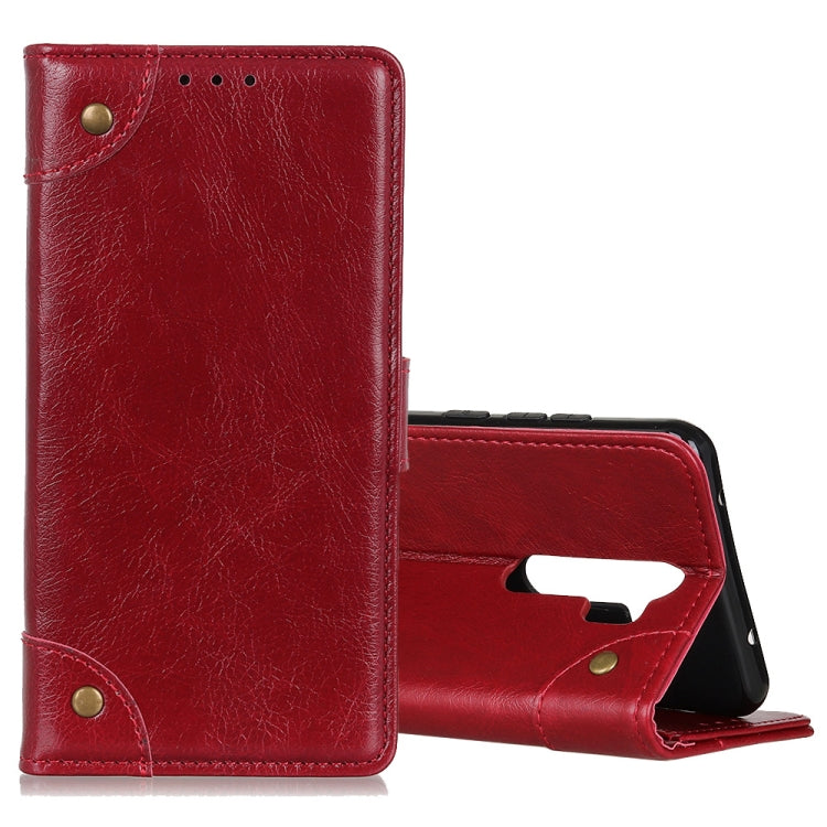 For OPPO A9 (2020) Copper Buckle Nappa Texture Horizontal Flip Leather Case with Holder & Card Slots & Wallet