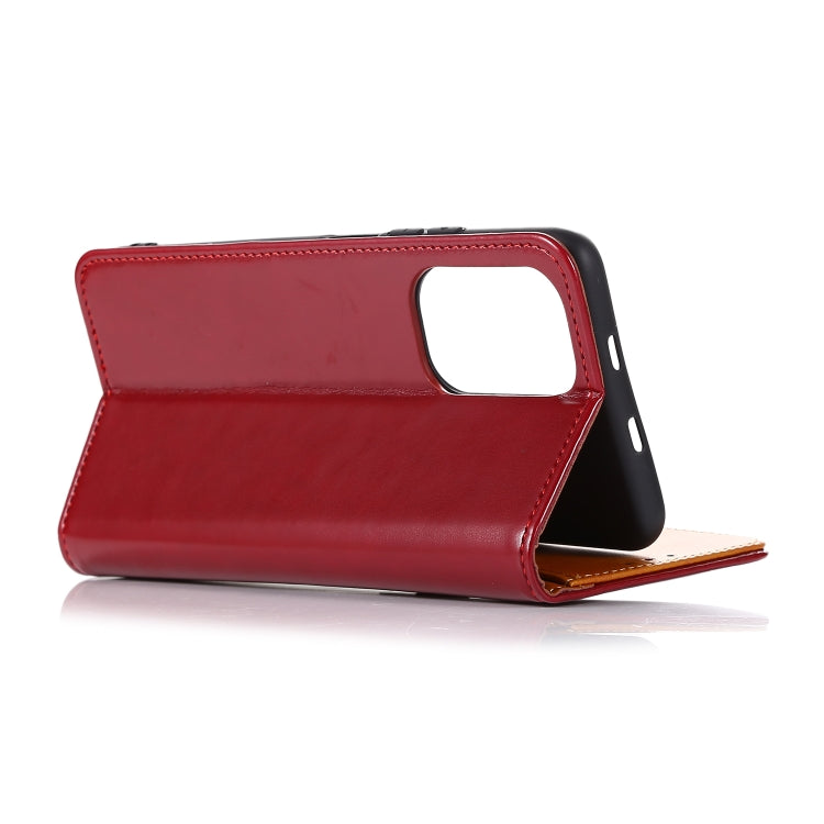 For OPPO Realme V11 5G 3-Color Pearl Texture Magnetic Buckle Horizontal Flip PU Leather Case with Card Slots & Wallet & Holder