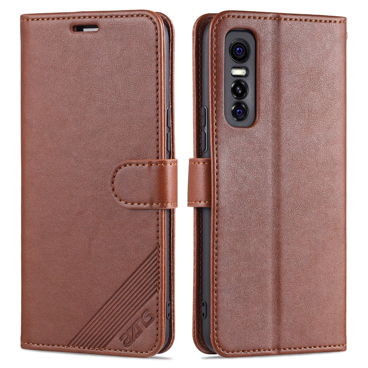 For vivo s7e AZNS Sheepskin Texture Horizontal Flip Leather Case with Holder & Card Slots & Wallet