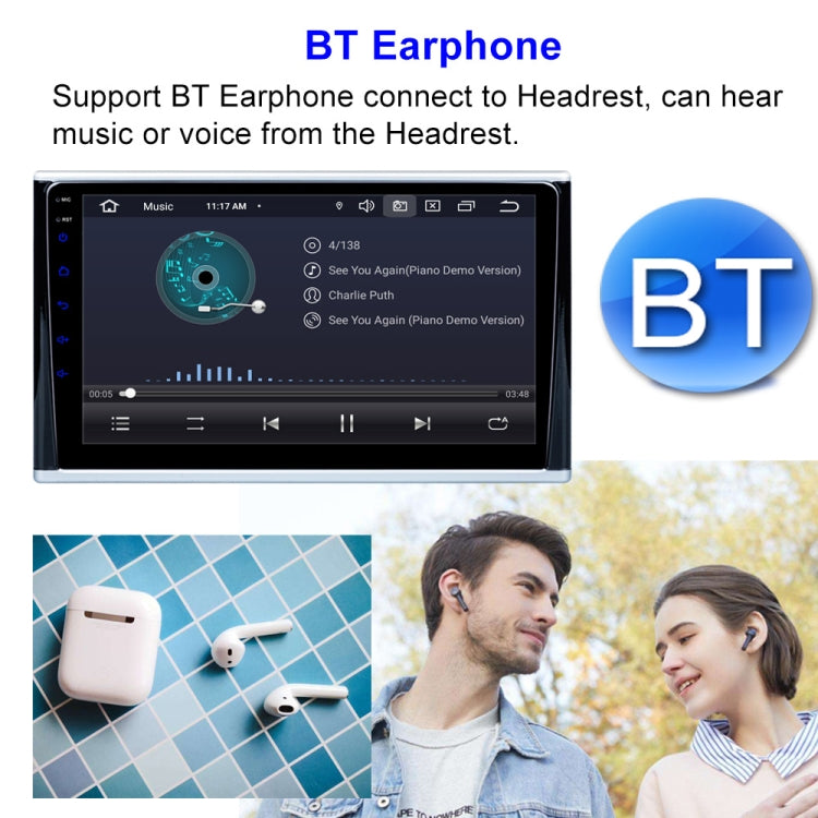 10 inch Car Rear Row HD External Headrest Multimedia Navigation System Suppot Phonelink + Speaker + FM Transimitter + WiFi + 4G