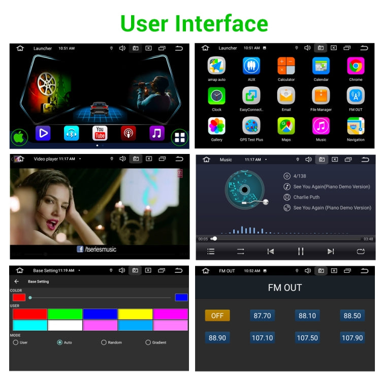 10 inch Car Rear Row HD External Headrest Multimedia Navigation System Suppot Phonelink + Speaker + FM Transimitter + WiFi + 4G
