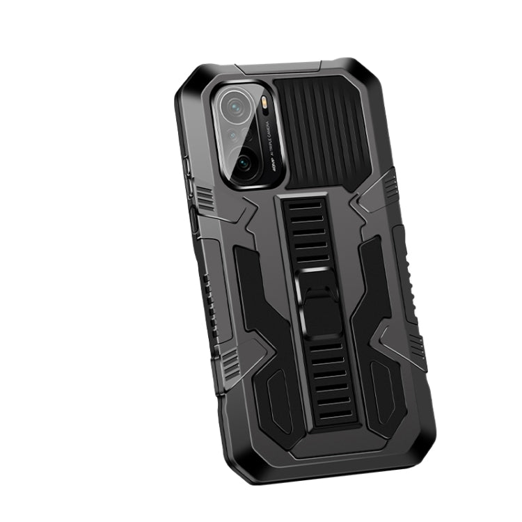 For Xiaomi Redmi K40 / K40 Pro Vanguard Warrior All Inclusive Double-color Shockproof TPU + PC Protective Case with Holder