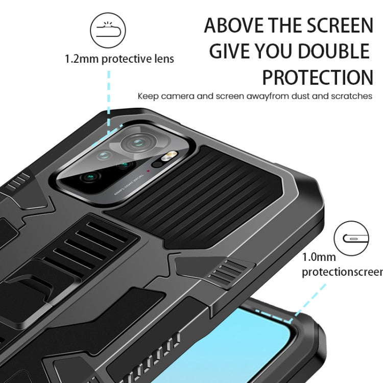 For Xiaomi Redmi K40 / K40 Pro Vanguard Warrior All Inclusive Double-color Shockproof TPU + PC Protective Case with Holder