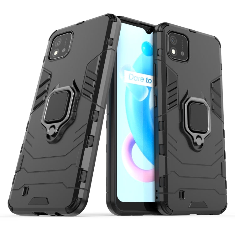 For OPPO Realme C20 PC + TPU Shockproof Protective Case with Magnetic Ring Holder