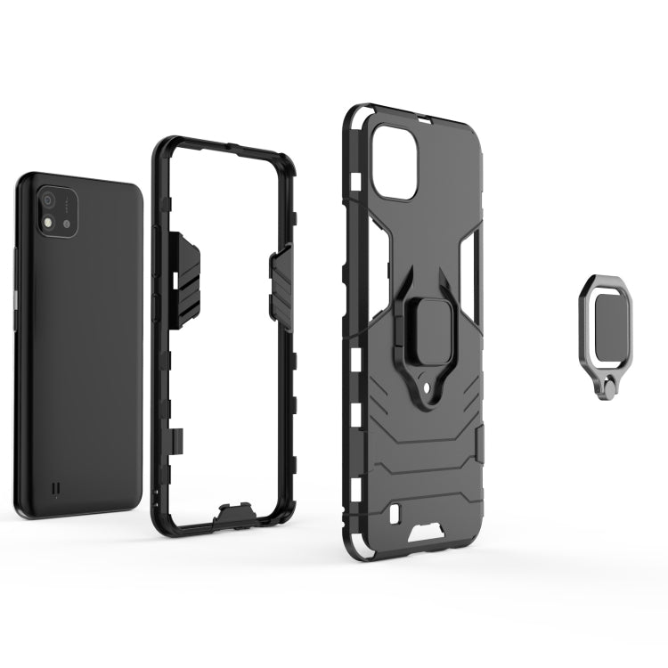 For OPPO Realme C20 PC + TPU Shockproof Protective Case with Magnetic Ring Holder