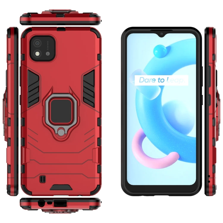 For OPPO Realme C20 PC + TPU Shockproof Protective Case with Magnetic Ring Holder