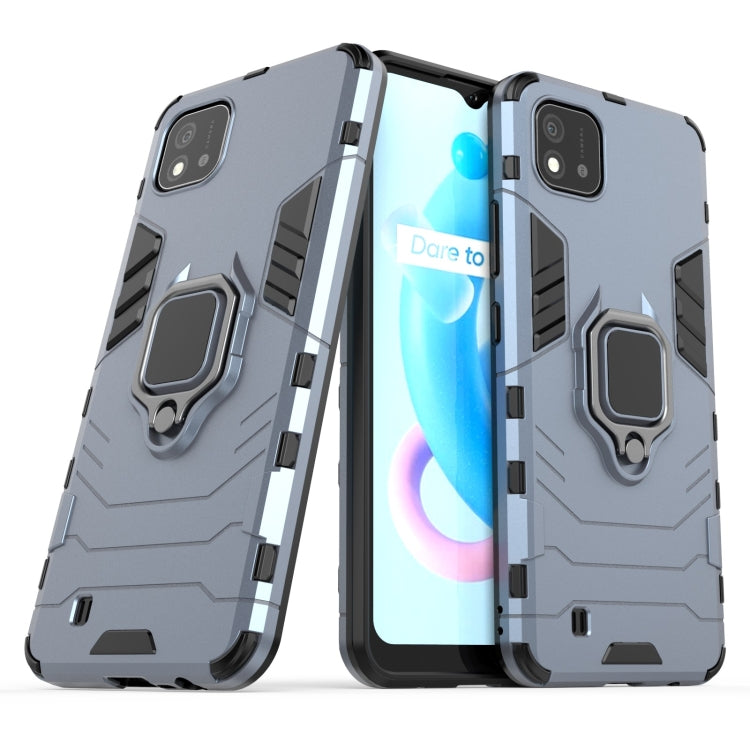 For OPPO Realme C20 PC + TPU Shockproof Protective Case with Magnetic Ring Holder