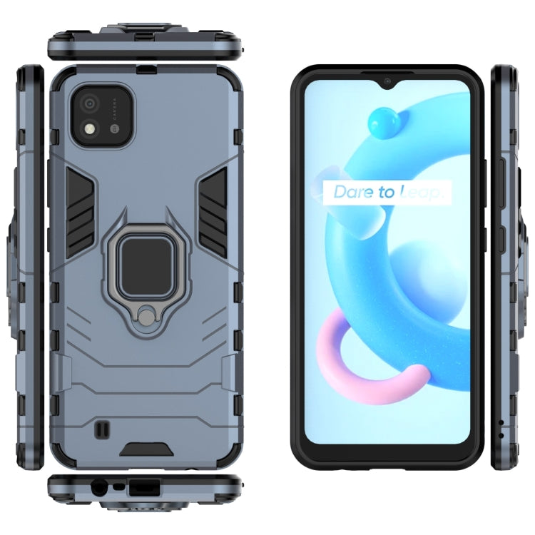 For OPPO Realme C20 PC + TPU Shockproof Protective Case with Magnetic Ring Holder