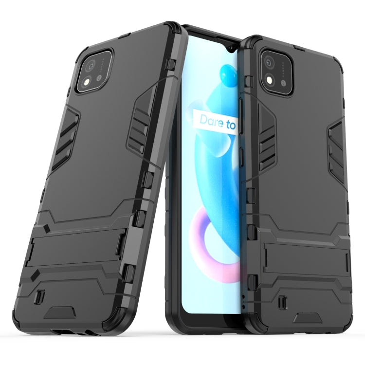 For OPPO Realme C20 PC + TPU Shockproof Protective Case with Invisible Holder