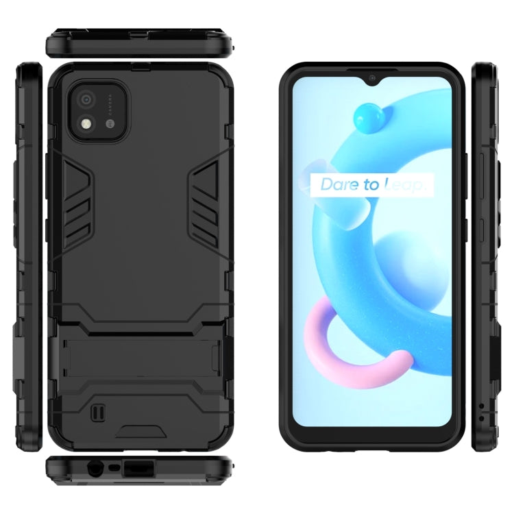 For OPPO Realme C20 PC + TPU Shockproof Protective Case with Invisible Holder