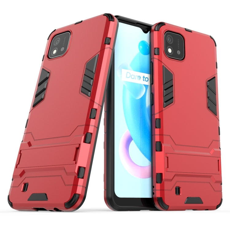 For OPPO Realme C20 PC + TPU Shockproof Protective Case with Invisible Holder