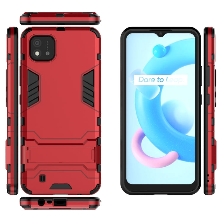 For OPPO Realme C20 PC + TPU Shockproof Protective Case with Invisible Holder