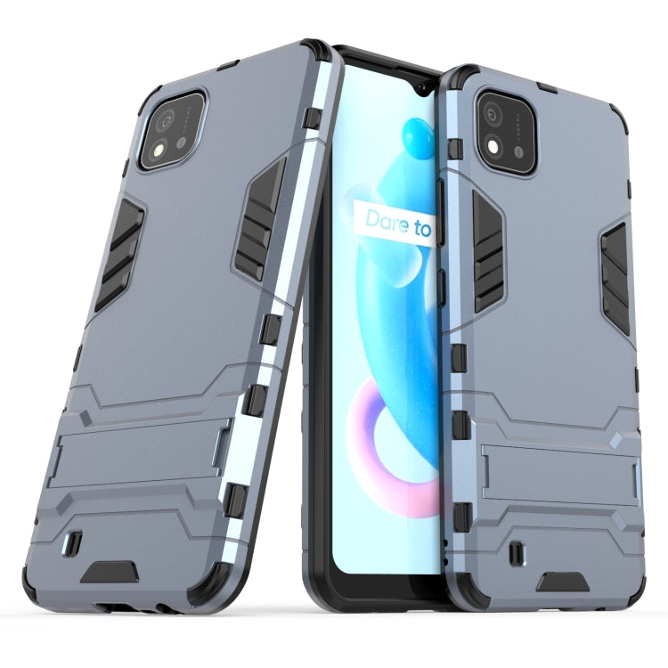 For OPPO Realme C20 PC + TPU Shockproof Protective Case with Invisible Holder