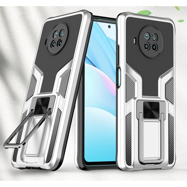 For Xiaomi Mi 10T Lite 5G Armor 2 in 1 PC + TPU Magnetic Shockproof Case with Foldable Holder
