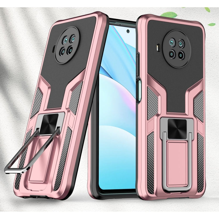 For Xiaomi Mi 10T Lite 5G Armor 2 in 1 PC + TPU Magnetic Shockproof Case with Foldable Holder
