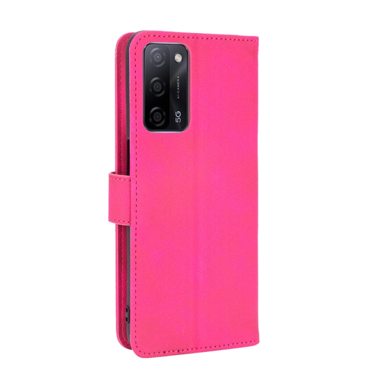 For OPPO A55 5G Solid Color Skin Feel Magnetic Buckle Horizontal Flip Calf Texture PU Leather Case with Holder & Card Slots & Wallet